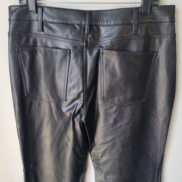 NWT A.L.C. Freddie Faux Leather Vegan Straight Leg Pant, Size 12, Color Black - Picture 9 of 11